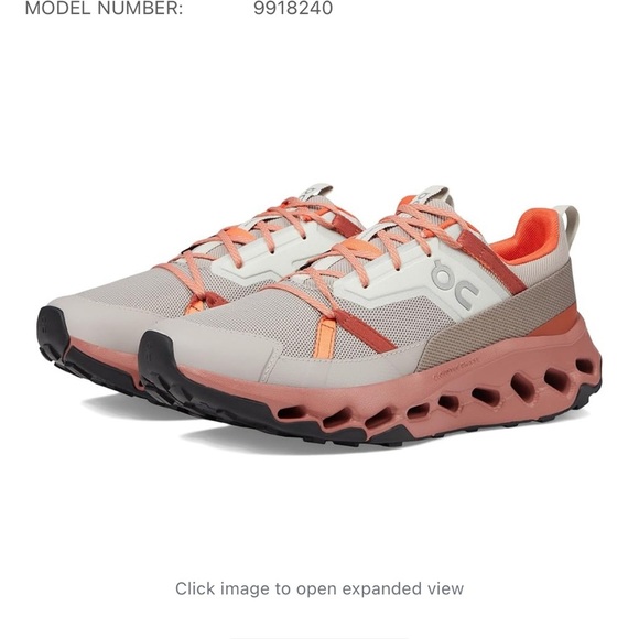 On Running Women's Athletic Shoes - Cream and Orange - Picture 1 of 7